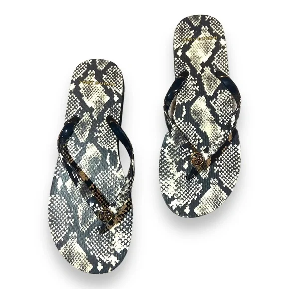 Tory burch flip flops snakeskin 2025